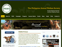 Tablet Screenshot of paws.org.ph